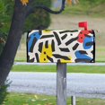 thumbnail image 6 of Irregular Shapes Line Mailbox Cover Magnetic Standard Size Post Box Cover Wraps Home Garden Decor 18" X 21", 6 of 7