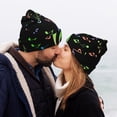 thumbnail image 5 of Lsque Music Notes Pattern Knitted Beanie, Unisex Winter Hat, Knit Hat Winter Beanies Thick Fisherman Beanies Cuffed Plain Skull Caps, 5 of 6