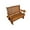 Teak Tone-2 seaters, variant on Fortune Candy 37.6 in. Wood Patio Glider with Deep Contoured Seat, Heavy Duty 600 lbs, for Outdoor Patio Garden, Teak Tone