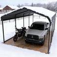 thumbnail image 4 of 12x20 FT Heavy-Duty Portable Garage Carport Canopy with Reinforced Galvanized Steel Frame, All-Weather Shelter for RV Boat Truck Van Storage, 4 of 7