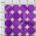 thumbnail image 2 of oneOone Cotton Poplin Purple Fabric Geometric Allover Doodled Polka Quilting Supplies Print Sewing Fabric By The Yard 42 Inch Wide, 2 of 4
