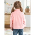 thumbnail image 5 of Hotiary 3-9T Girls Winter Fall Casual Fleece Hoodie Half Zipper Sweatshirt Long Sleeve Stand Collar Jacket Holiday Pullover Top, 5 of 8