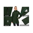 thumbnail image 5 of Little Donkey Andy Women's Softshell Fleece Lined Jacket with Hood Windbreaker Insulated Long Warm Rain Jacket (Dark Green XL), 5 of 7