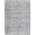 thumbnail image 2 of Mark&Day Washable Rugs, 3x4 Carli Traditional Denim/Charcoal Area Rug, Blue Grey Tan Carpet for Living Room, Bedroom or Kitchen (2'8" x 4', Machine Washable), 2 of 7