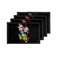 thumbnail image 4 of MKHERT Humorous Christmas Quote Jingle All The Way with Santa Hat Placemats Table Mats for Dining Room Kitchen Table Decoration 12x18 inch,Set of 4, 4 of 4