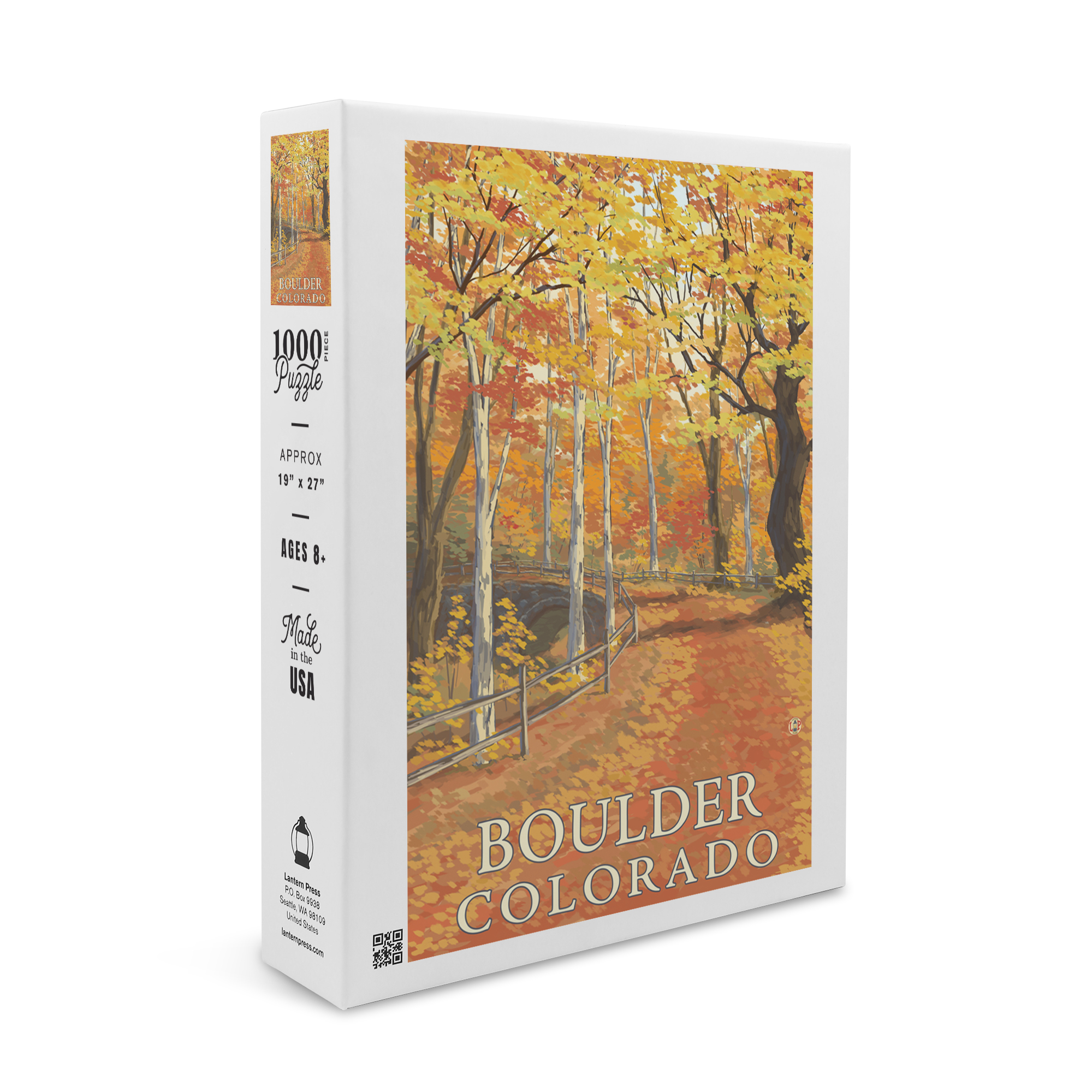 Boulder, Colorado, Fall Colors Scene (1000 Piece Puzzle, Size 19x27