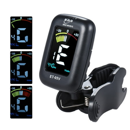 ENO ET-05V Digital Clip-on Tuner Automatic Tuning Mode LCD Display for Ukulele