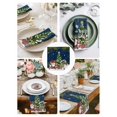 thumbnail image 3 of Navy Blue Christmas Cloth Napkins Set of 8 Reusable Dinner Napkins, Gnomes Xmas Tree Snowflake Winter Gifts Cocktail Napkin Washable Table Napkins for Wedding/Holiday Party/Baby Shower 20"x20", 3 of 7