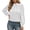 White, variant on Womens Dressy Blouses Crew Neck Fashion Spring Tops Long Sleeve Solid Color Business Shirts