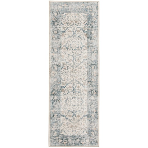 Home Décor Collection 19.7"x58" Washable Green Persian Faux Fur Indoor Runner Rug