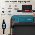 thumbnail image 6 of EUROCO  2.5HP Folding Treadmill with 7.5 MPHSpeed,50.2" Longer Dual-Controlled Treadmill with 5%  Incline ,500lb Walking Treadmill with Bracelet Remote Control,Buttons,Bluetooth Speaker,LED Display, 6 of 9