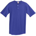thumbnail image 1 of 580A Two-Button Baseball Jersey - Purple, 2X, 1 of 1