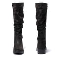 thumbnail image 3 of Love Steetly Women's Extra Wide Calf Knee High Boots, Slouchy Ruched Tall Boots, Harness Buckle Strap, Chunky Lug Sole Block Heel Side Zipper Boots., 3 of 8