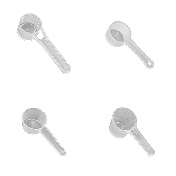 Eqslft 4PC Tablespoon Scoop,15/30/50/100ml Capacity,Long Handle,Gram Measuring Scoops for Coffee Tea Protein Spices Pet Food Dry Goods