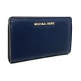 thumbnail image 3 of Michael Kors Jet Set Travel Slim Bifold Saffinao Leather Wallet, Navy, 3 of 5