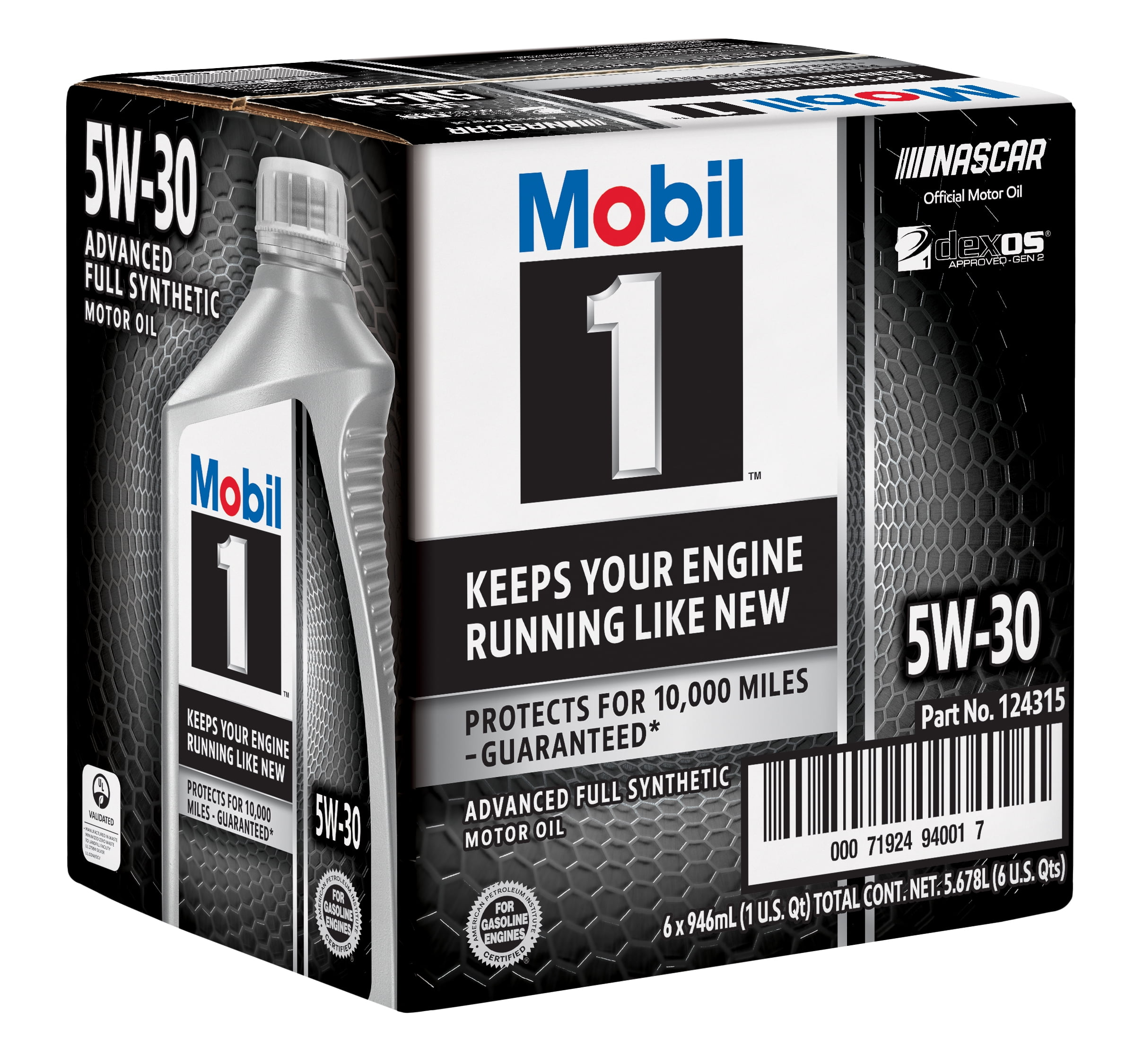 Mobil 1 Advanced Full Synthetic Motor Oil 5w 30 1 Quart Walmart Com Walmart Com