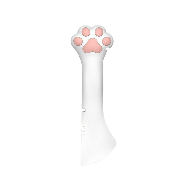 Silicone Pet Food Spoon Cat Can Opener Pad Wet Dry Food Short Spoon for Cats Dogs with Mini Spatula Durable Kitchen Tool