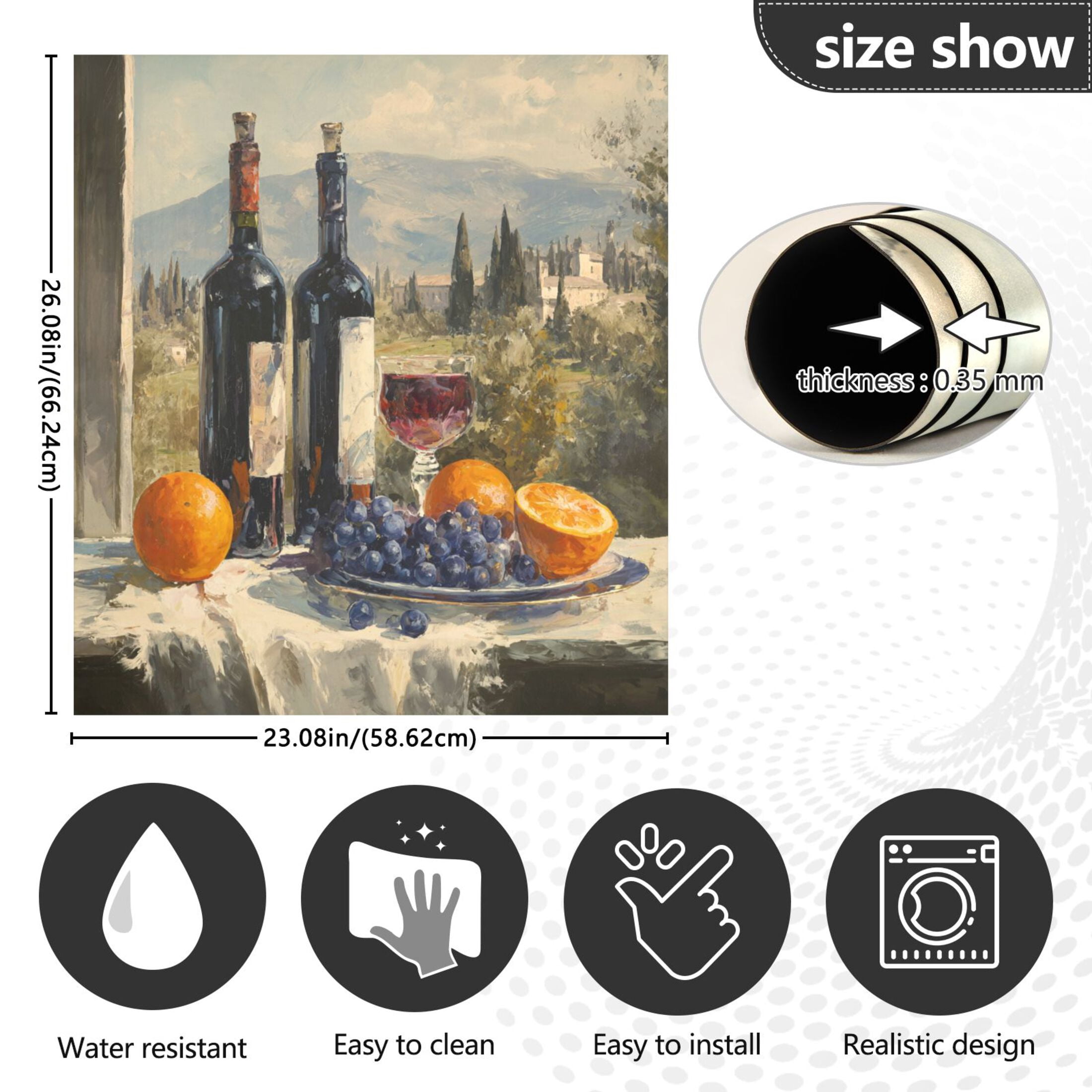 Dishwasher Sticker Magnetic Dishwasher Sticker Magnetic Decorative Sticker Refrigerator Sticker Dishwasher Decorative Stickers Red Wine Grape Pattern
