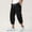 Black, variant on Fnooota Cotton Linen Capri Pants for Men, Relaxed Fit Elastic Waist Casual Summer Mens Capris Black Size S-3XL