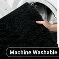 thumbnail image 4 of Black Bath Mat Set Washable Microfiber Bathroom Mat Sets 2 Piece Non-Slip Bath Mats for Bathroom and Toilet Mat, Bathroom Rug 50x80cm+50x40cm, 4 of 16