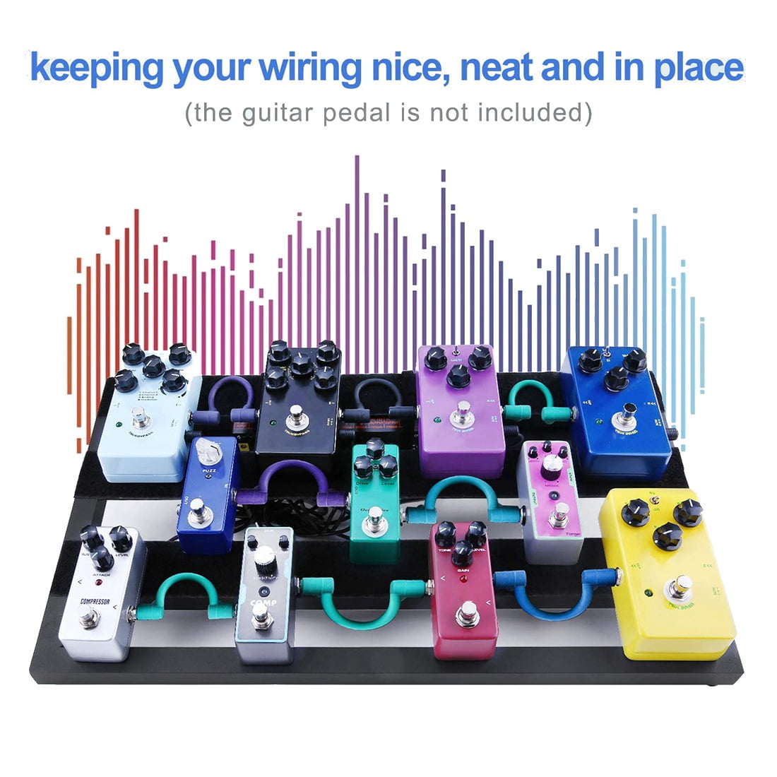 WM25 Guitar Pedalboard Guitar Effect Pedal Board Aluminum Alloy Pedalboard with Carrying Bag