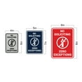 thumbnail image 2 of Portrait No Soliciting Zero Exceptions Sign (Navy Blue / White) - Medium, 2 of 7