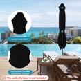 thumbnail image 6 of FUNDAZE 8' x 10' Rectangular Patio Umbrella w/ Crank, 8 Sturdy Ribs, Outdoor Shade for Chair Table Deck Garden Patio Poolside Balcony Backyard, Black, 6 of 6
