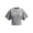 Gray, variant on Cotton Crew Neck Tee with Short Sleeves, Women's Y2K Retro Cinched Waist Crop Tops Batwing Sleeves T-Shirts Summer Going Out Top