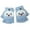 Blue, variant on Winter Gloves Fold-over Half-finger Knitted Gloves Cute Cartoon Pattern Windproof Soft Thermal Gloves Breathable Mittens