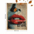 thumbnail image 3 of UXIEQU Lips Text Collage Canvas Wall Decor 15.75x11.81 Inches, 3 of 8