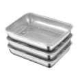 thumbnail image 4 of 3 piezas Contenedores de alimentos Bento Lorzonal de acero inoxidable, caja de almacenamiento de 2400 ml apilable para viajes refrigerador de cocina, 4 of 8