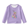 thumbnail image 4 of Girls Long Sleeve Casual Print T Shirt Soft Round Neck Top For Toddler And Kids Playwear, 4 of 4