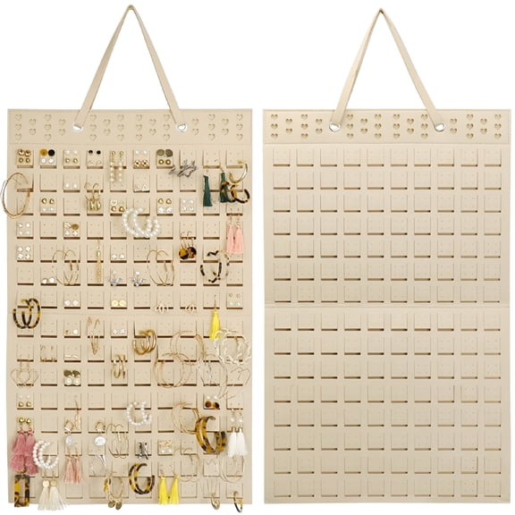 XIBUFE Hanging Earrings Organizer Holder, Holds Up to 300 Pairs, Earring Hanger Wall Mount Hanging Jewelry Display Organizer for Women Girls