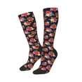thumbnail image 2 of Fotbe Red Rose Flower print Women's Men's Novelty Crew Socks Cotton Socks Knee High Socks for Walking,Running,Nurses,Pregnancy, 2 of 9