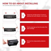 125 Toner Cartridge Compatible for Canon ImageCLASS LBP6030w LBP6000 MF3010 Printer Ink (4 Pack, Black)