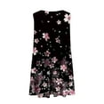 thumbnail image 4 of Viikei Dresses for Women 2025 Short Sleeve V-neck Floral,New Women's Casual Loose V-neck Sleeveless Printed Short Dress Brown S, 4 of 5