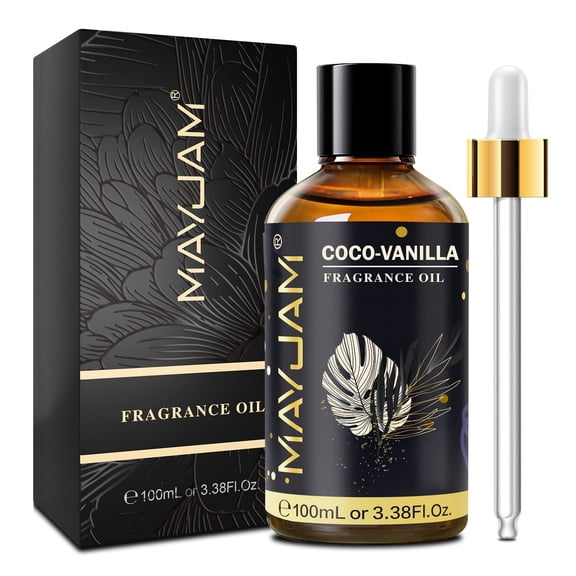 MAYJAM Coco-Vanilla Scented Oil 100ml, Fragrance Oil for Candle Making, Soap Making, Diffuser Oil