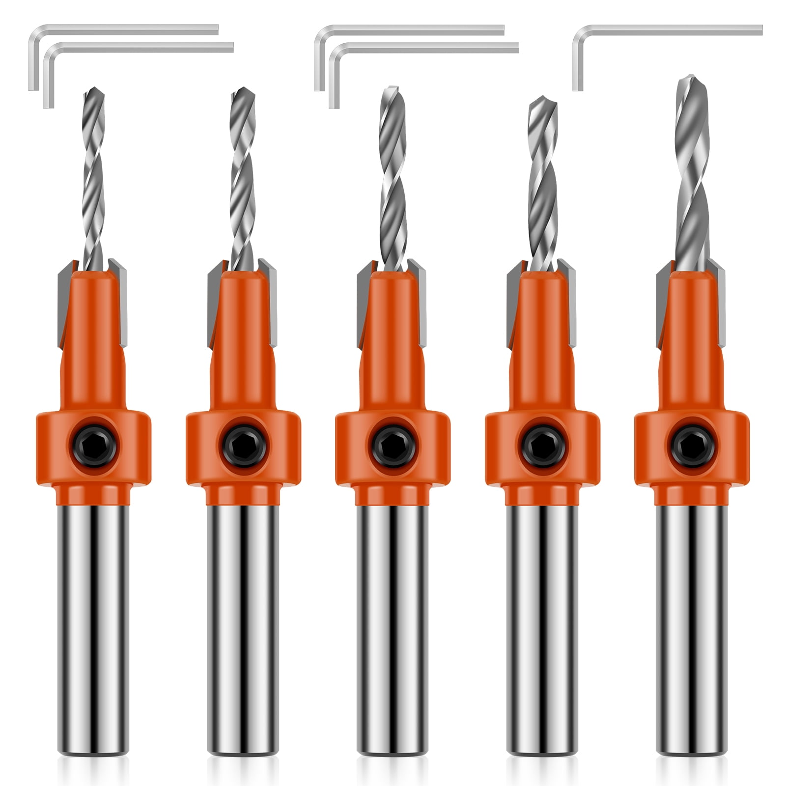 Welpettie Countersink Drill Bits Set Counter Sink Bit for Wood High