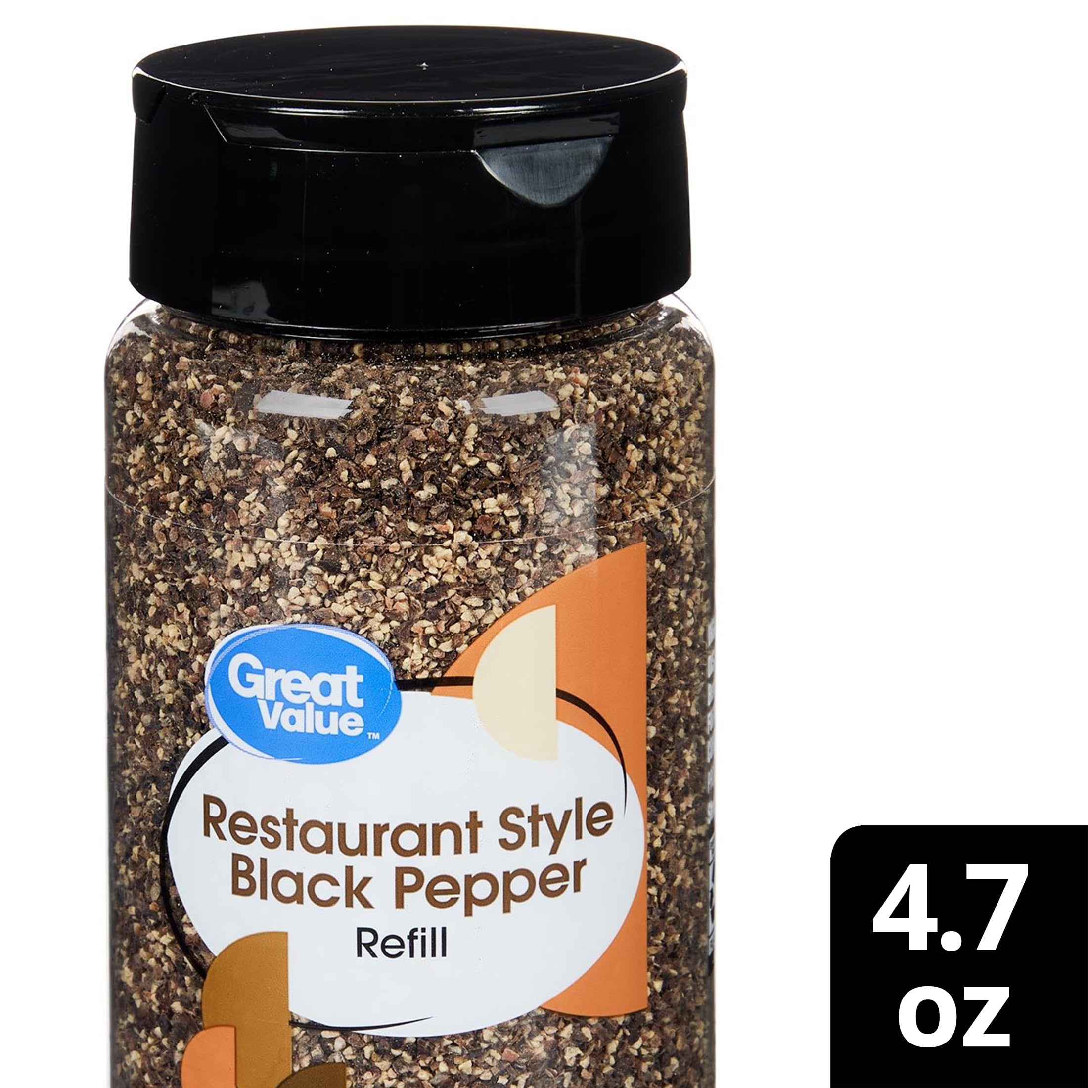 Great Value Restaurant Style Black Pepper Refill, 4.7 oz