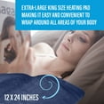 thumbnail image 3 of Electric Heating Pad 12"x24" for Back Pain Relief, Fast Heating Shoulder Wrap with 3 Heat Settings, 9' Cord, Moist Heating Option (Navy) - Dr Relief / SUNAID, 3 of 10