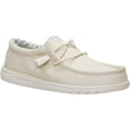 thumbnail image 5 of HEYDUDE Men Wally Stretch Canvas Slip-On Moccasins Stone White, 12, 5 of 6