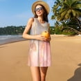 thumbnail image 3 of Balery Abstract Marble Texture Vestidos de verano para mujer con estampado: vestido holgado sin mangas, vestido playero informal y cómodo para días calurosos., 3 of 7