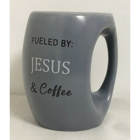 Mug-Fueled By Jesus And Coffee-13oz Stoneware-Gray (#71194)