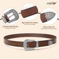 thumbnail image 2 of Fashion Leather Belts for Women with Vintage Metal Buckle Belt, 2 of 8