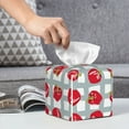 thumbnail image 6 of Sikiie Sweet Red Fruit Leather Tissue Box Cover Square, tissue box holder - 5.2”x5.2”x5.2”, 6 of 7