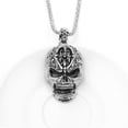 thumbnail image 3 of Collar con colgante de calavera de acero inoxidable, cadena de calavera, estilo gótico, hip hop, punk rock, para hombre, 3 of 5