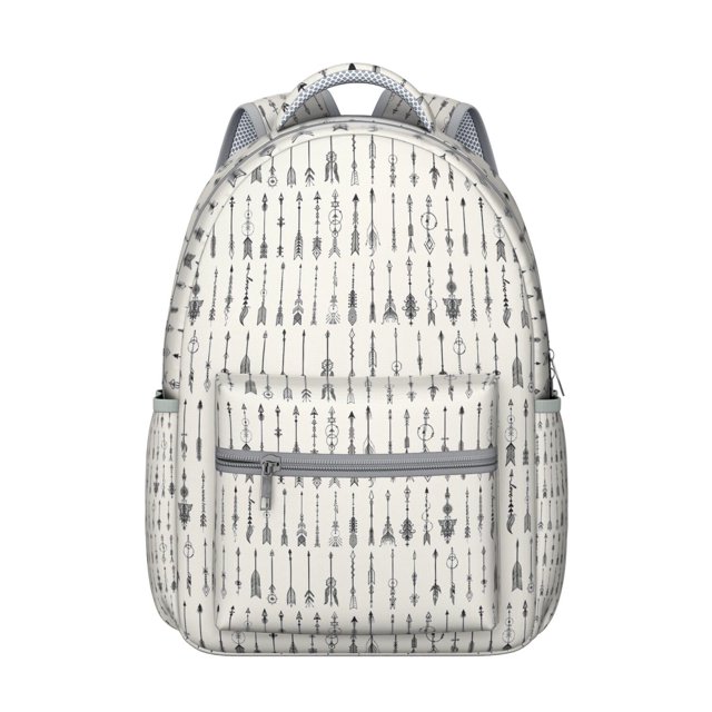 Ethnic Retro Tribal Pattern Student’s Backpack, Durable Waterproof Oxford Cloth, Adjustable Straps, Large Capacity Boho Chic School Bag with Natural Floral and Aesthetic Design