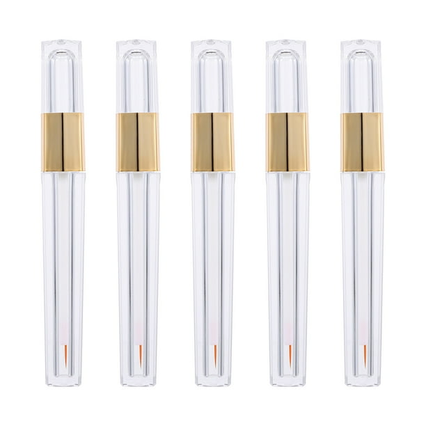 EeaseMX 5 tubos de rímel vacíos de 3 ml, tubos de suero para el crecimiento de pestañas, minibotellas de plástico