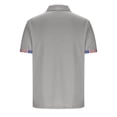 thumbnail image 4 of Blusa y camisa de manga corta con cuello vuelto para hombre, informal, de verano, de poliéster, con cuello vuelto y retazos., 4 of 6