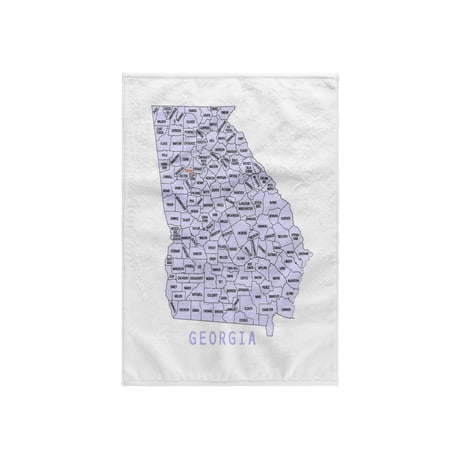 3dRose, Color Map Of Georgia Counties, 15x22 Hand Towel
